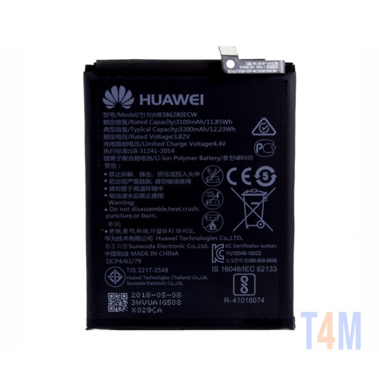 Bateria HB386280ECW para Huawei P10/Honor 9 3200mAh